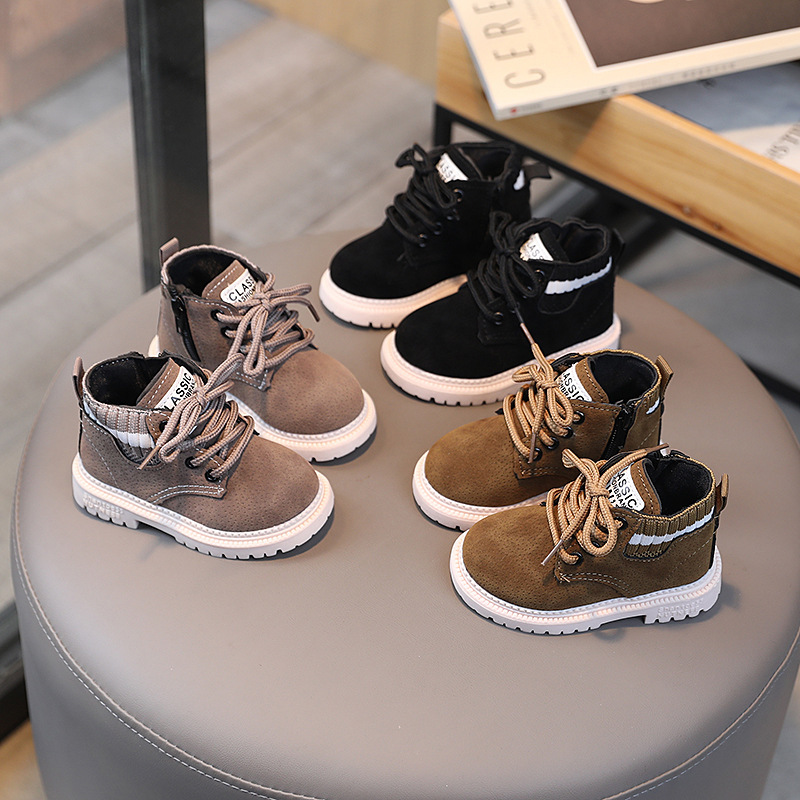Leather Work For Kids - Botas Cortas de Invierno para Niños,