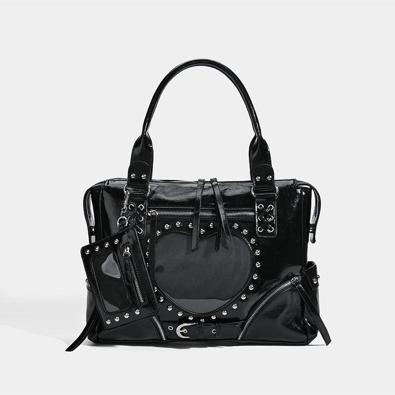 Leatherwork Rivets - Bolso de hombro tipo tote de