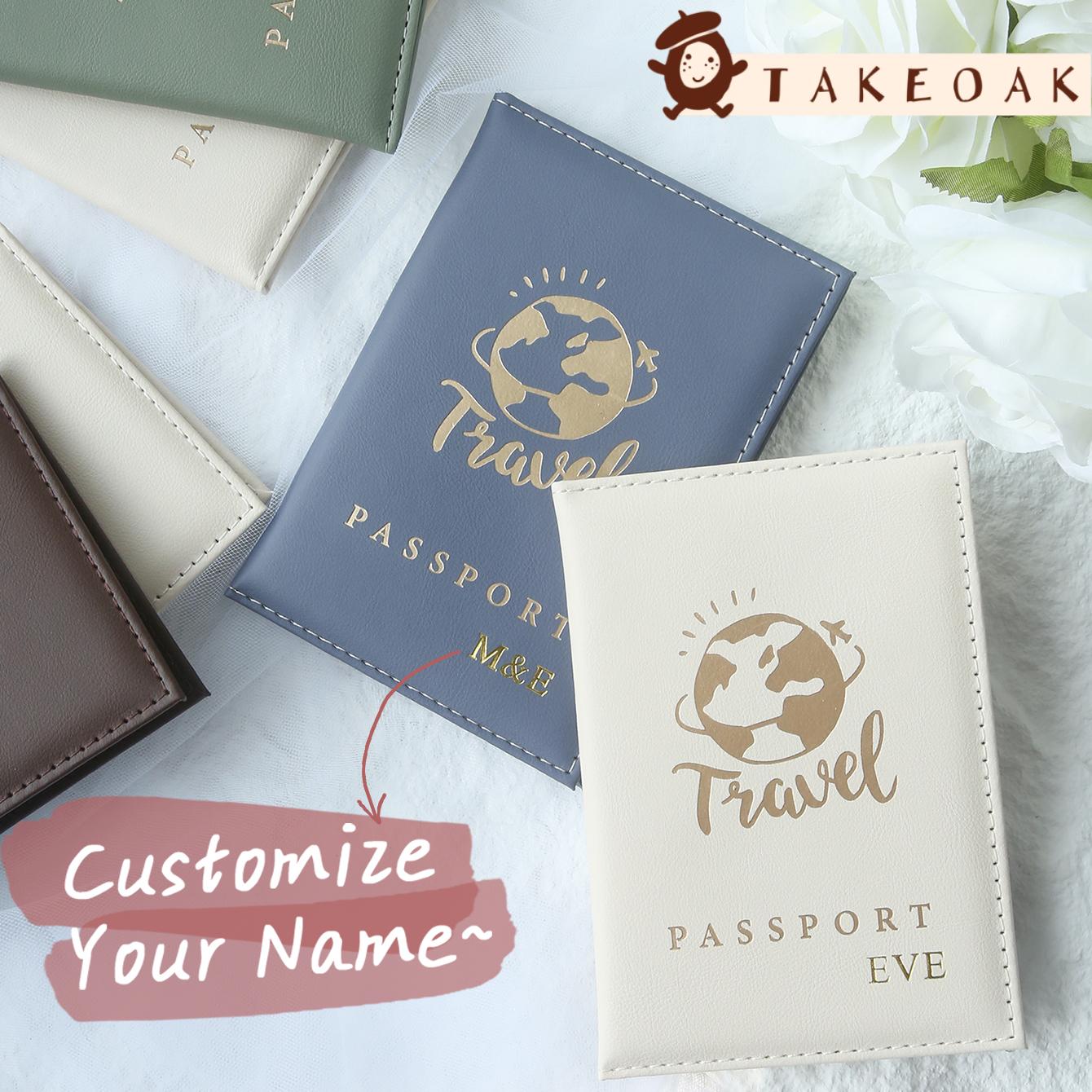 Leather Stamp Set - Juego de 2 Porta Pasaportes para