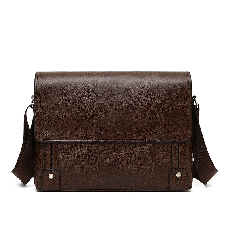 Leather Work Bag Laptop - Maletín para Hombre de Cuero PU,
