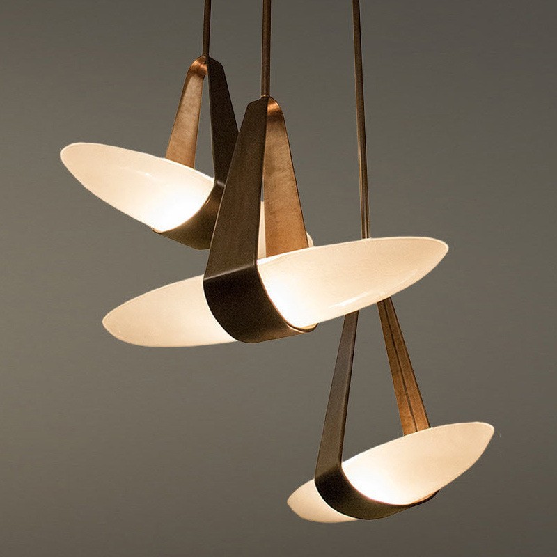 Leatherwork Desk - Candelabro LED de cuero de diseño