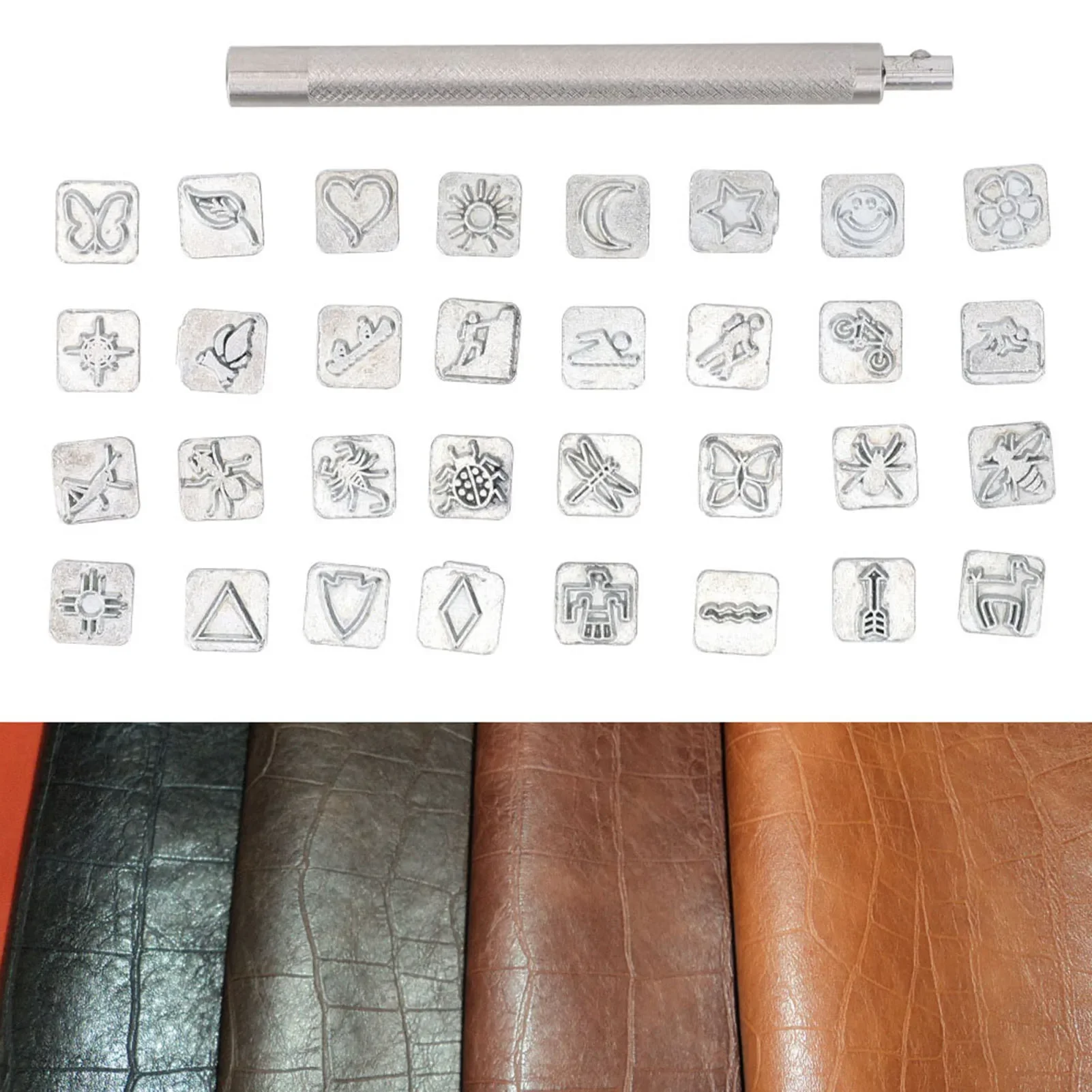 Leather Stamp Set - Juego de perforadores de sellos de