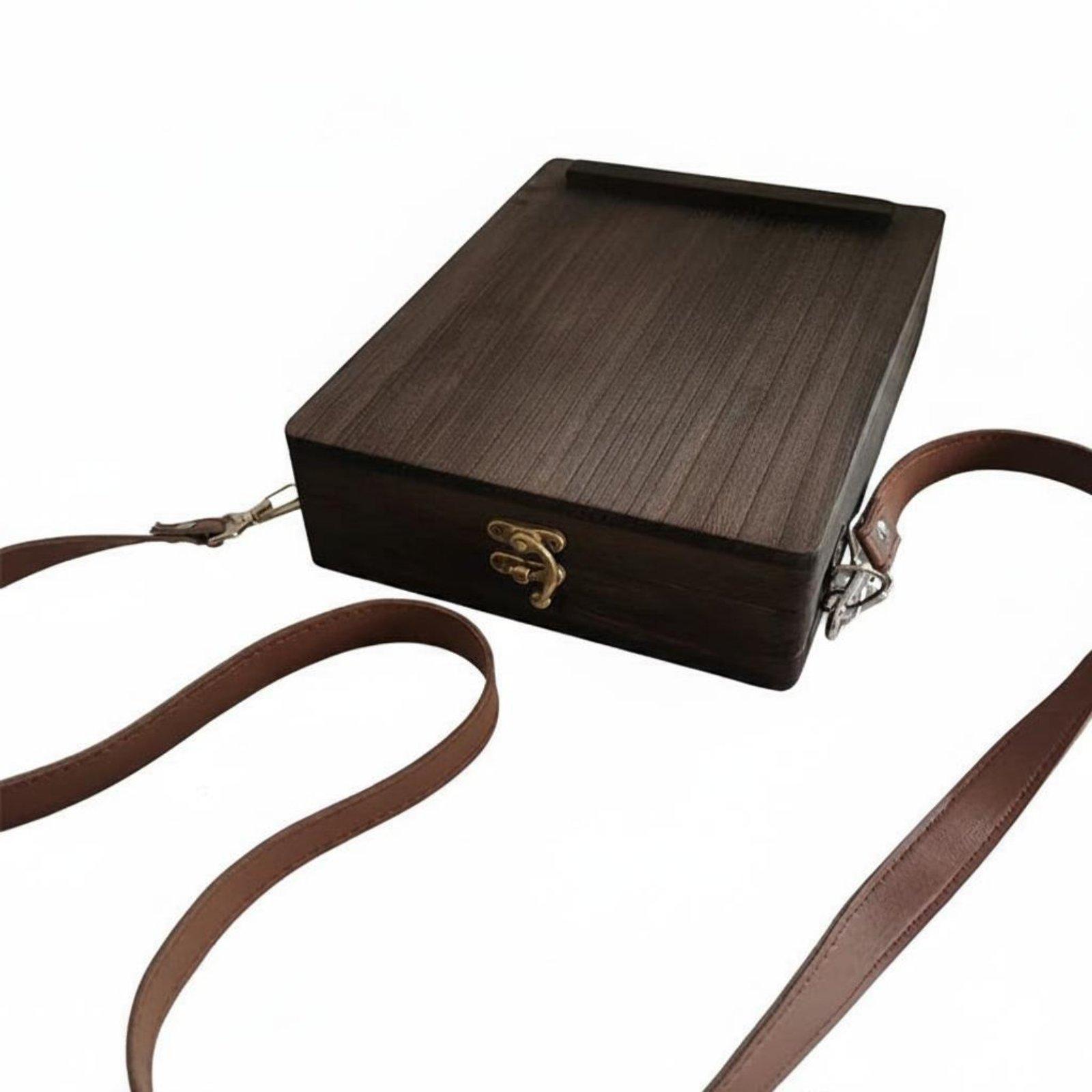 Leatherwork Journal - Estuche de Almacenamiento de Madera con