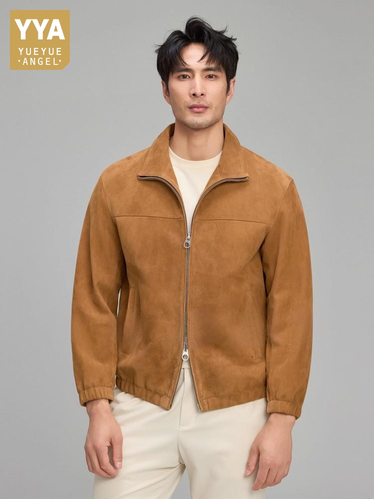 Leather Work For Kids - Chaqueta de cuero de ante Natural