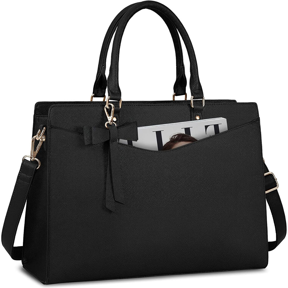 Leather Work Bag Laptop - Bolso para Portátil para Mujer, 15.6
