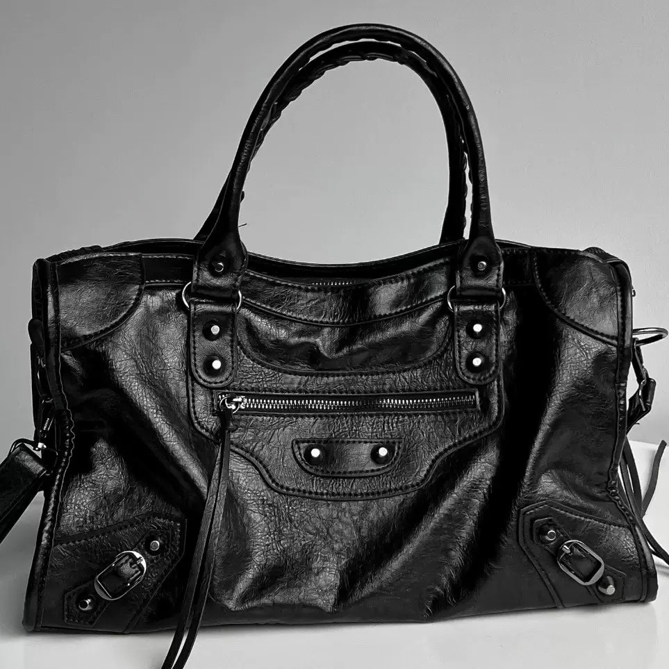 Leatherwork Rivets - Bolso de Hombro Estilo Spice Girl,