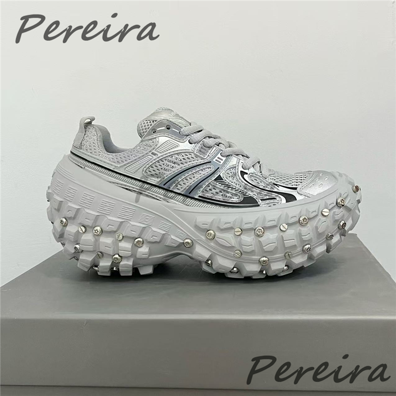 Leatherwork Rivets - Zapatillas de deporte informales con suela