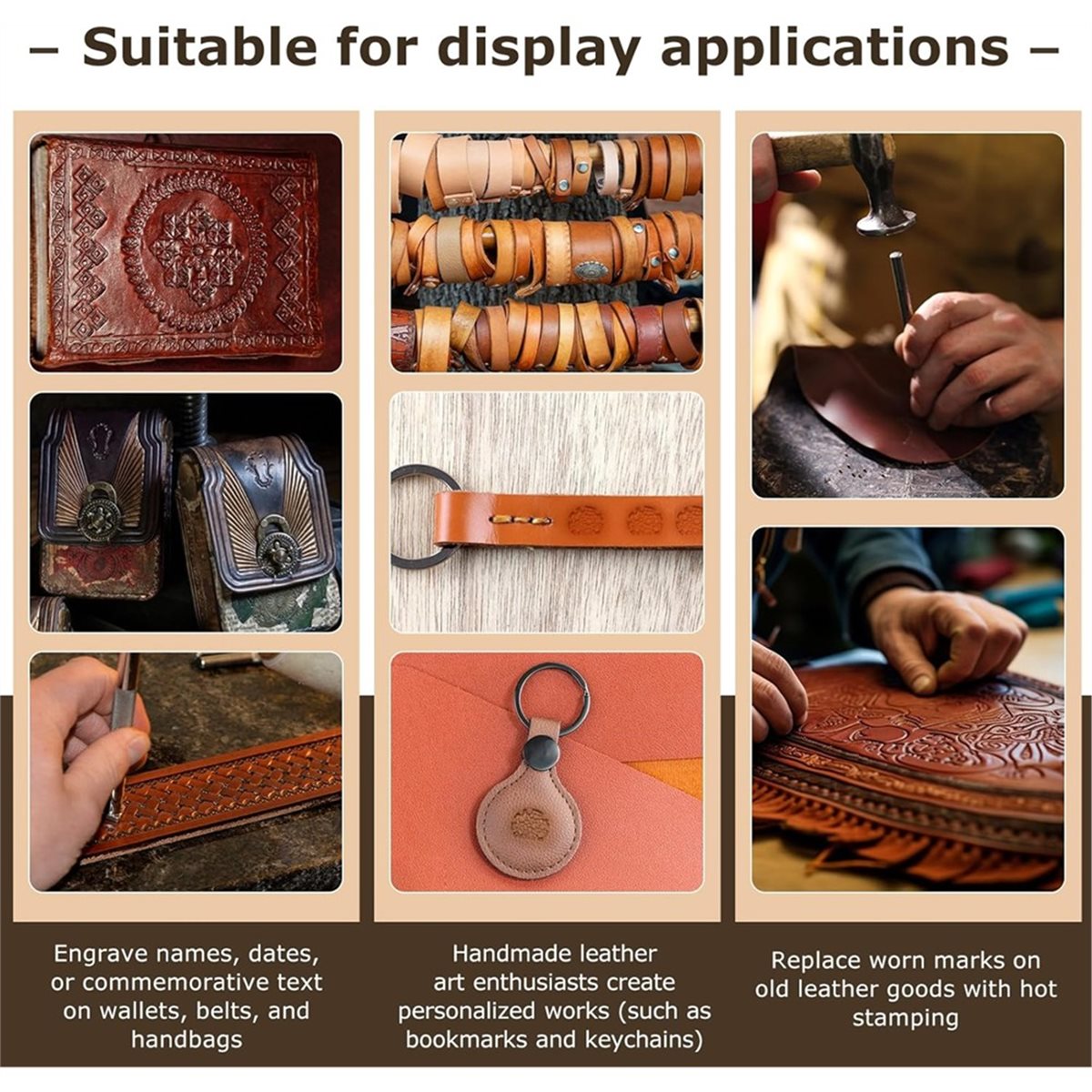 Leather Stamp Set - Gran Oferta 828: Juego de 6