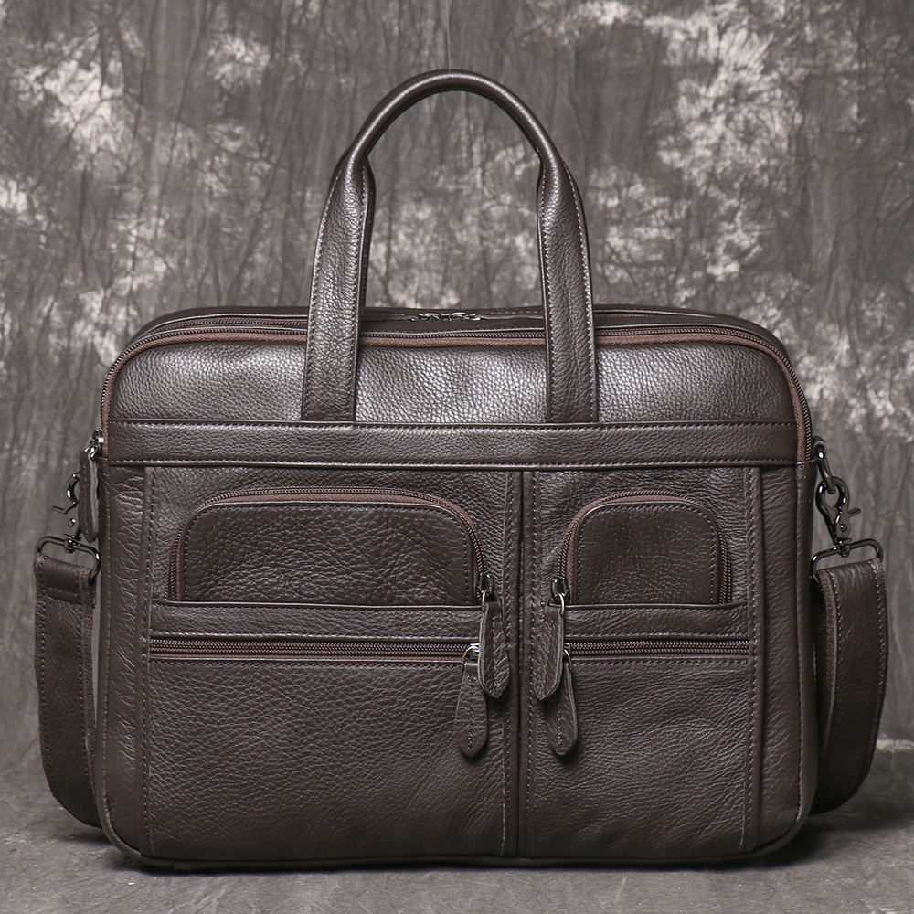 Maletín de Cuero Genuino para  - Leather Work Bag Laptop reseña y precio