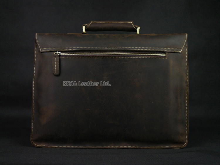 Crazy Horse-maletín Vintage de - Leather Work Bag Laptop reseña y precio