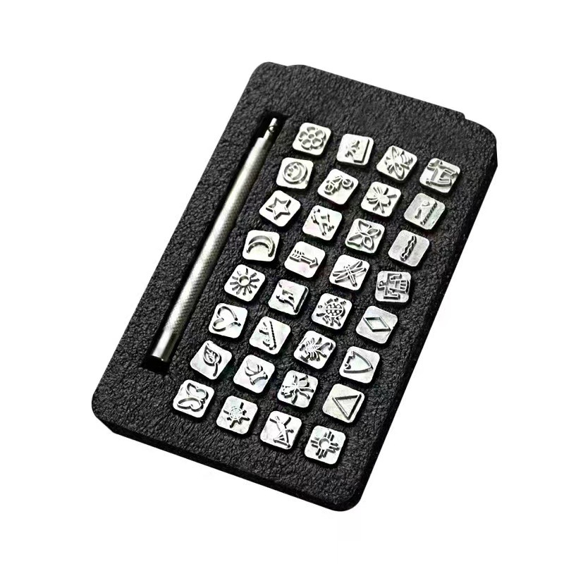 32 unids/set troquel de acero  - Leather Stamp Set reseña y precio