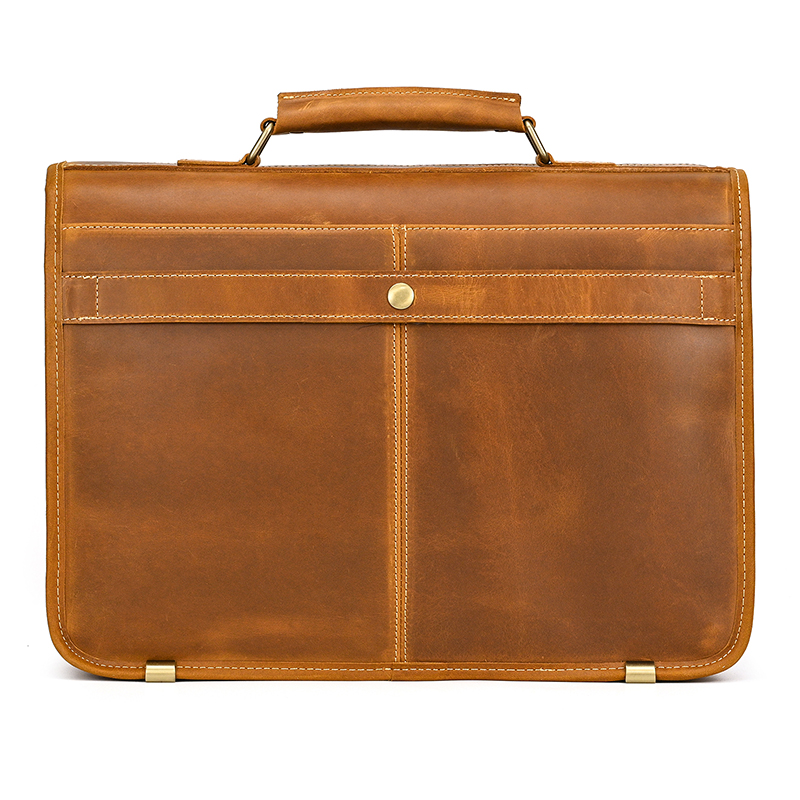 Bolso de cuero genuino persona - Leather Work Bag Laptop reseña y precio