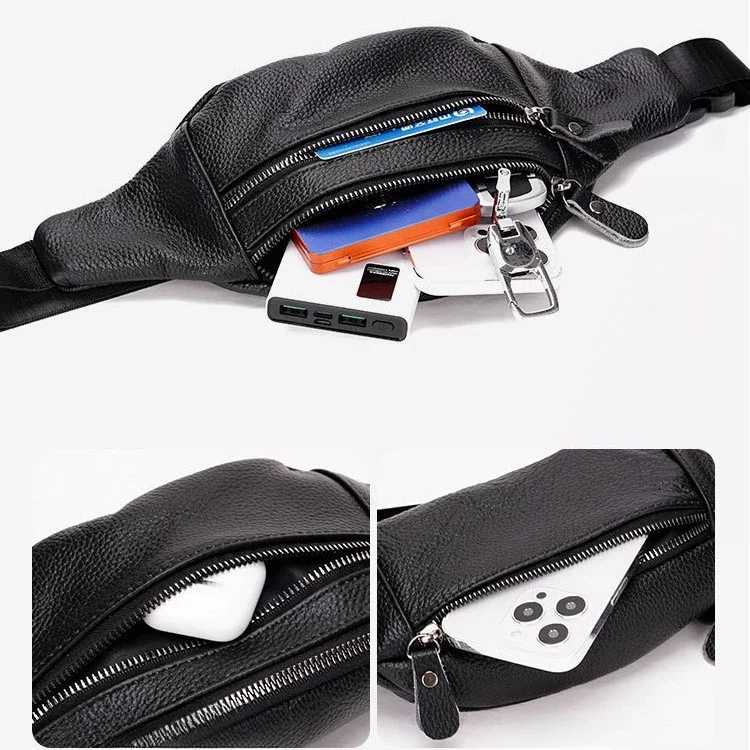 Riñonera de cuero genuino para - Leather Work Bag Laptop reseña y precio
