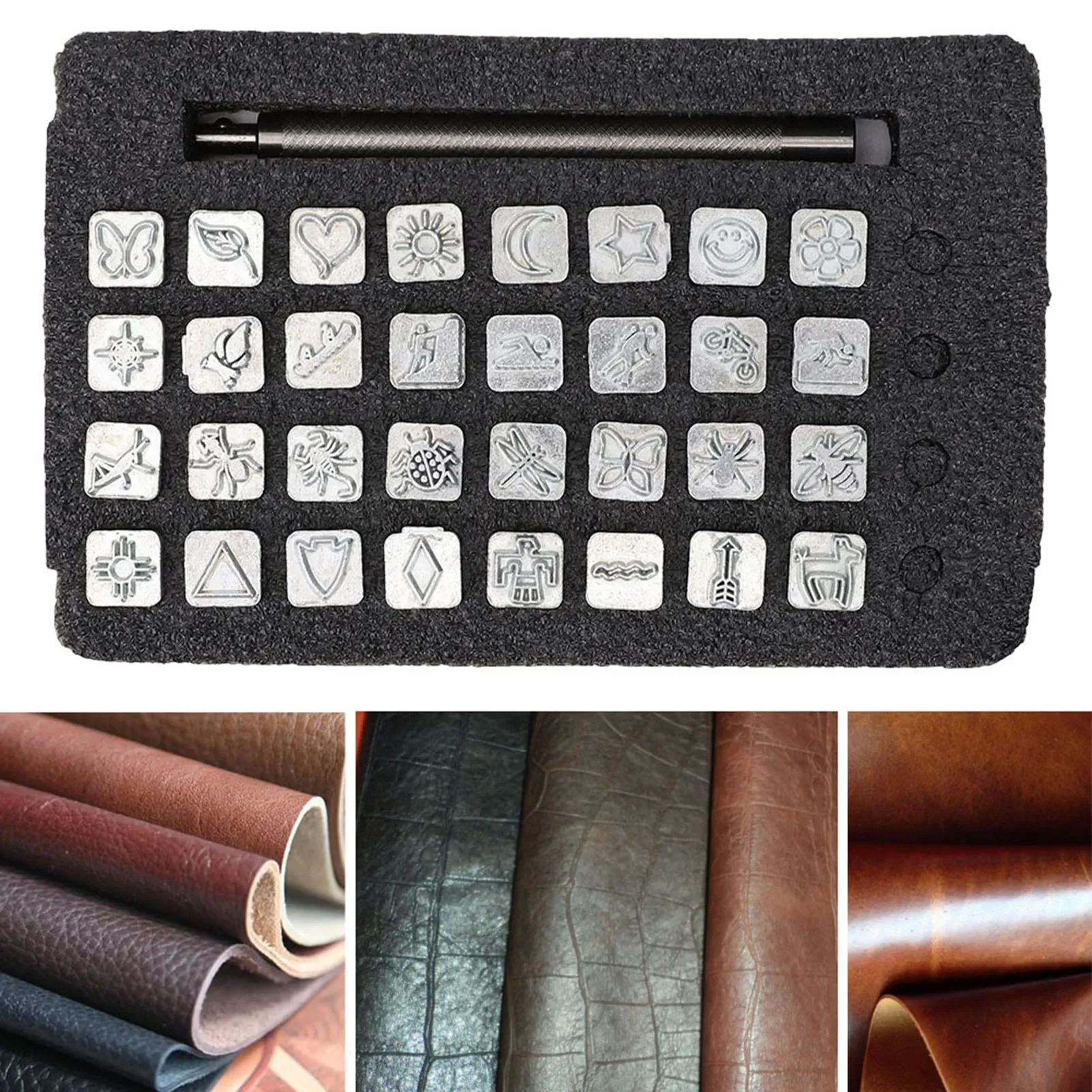 Juego de perforadores de sello - Leather Stamp Set reseña y precio