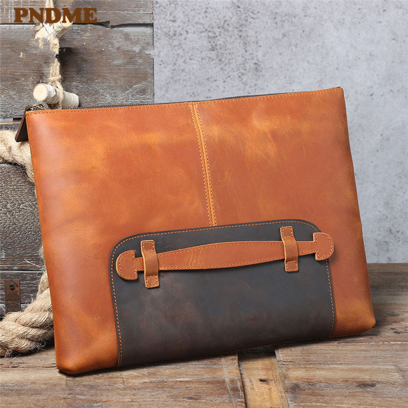 Bolso de mano Vintage hecho a  - Leather Work Bag Laptop reseña y precio