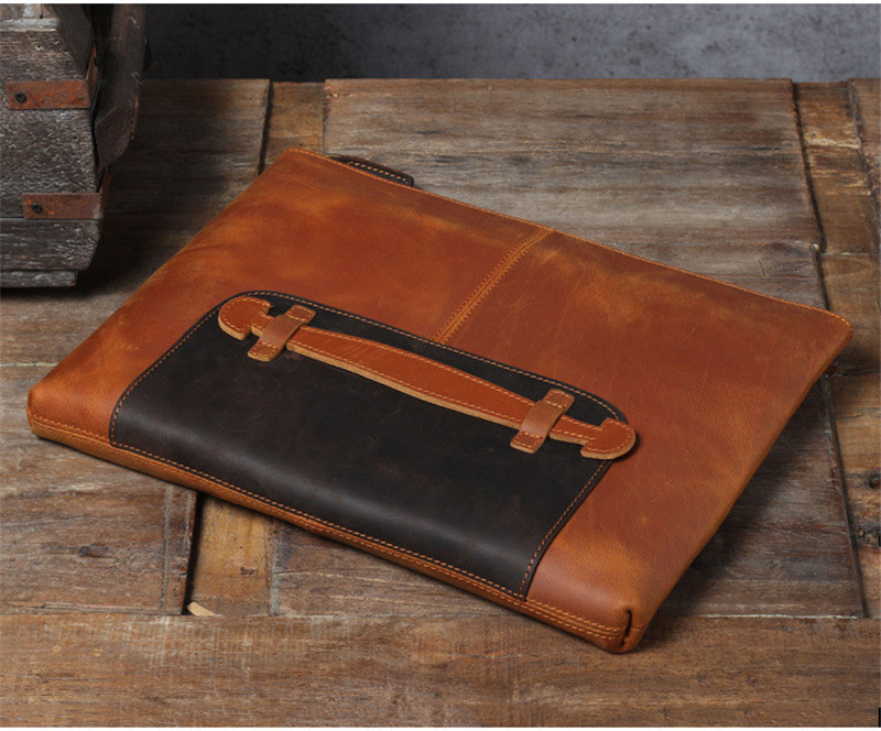 Bolso de mano Vintage hecho a  - Leather Work Bag Laptop reseña y precio