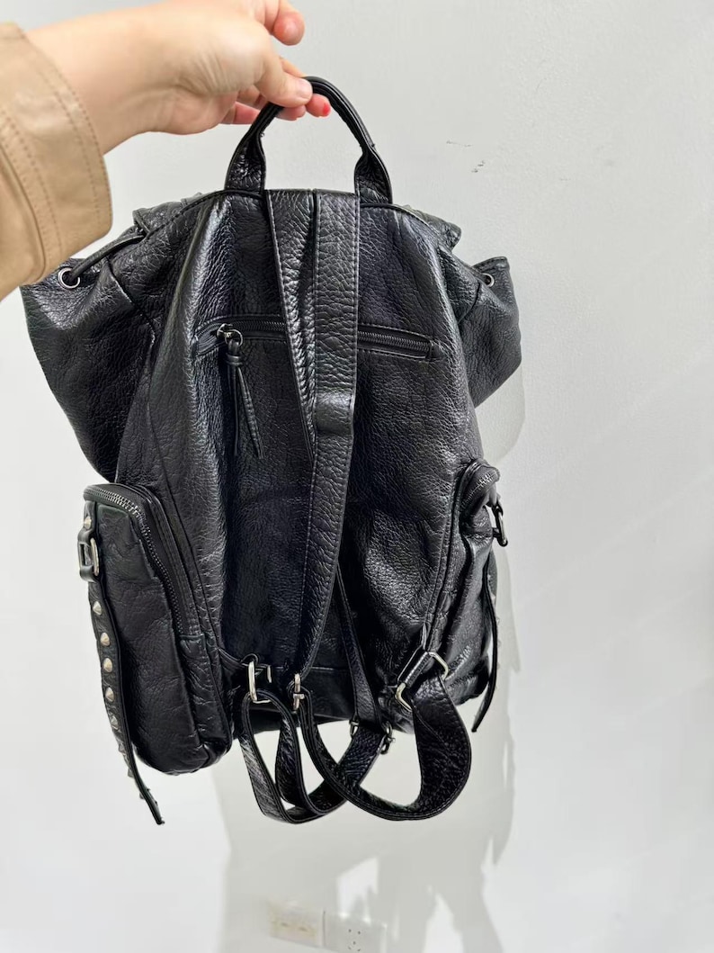 Bandolera de cuero de PU gótic - Leatherwork Rivets reseña y precio