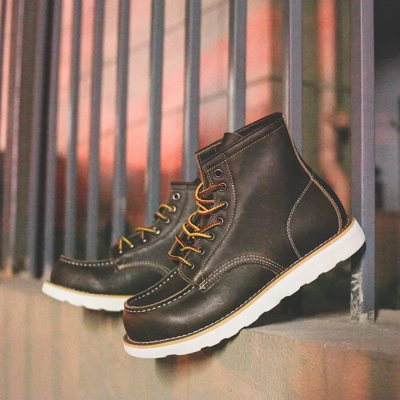 Botas de cuero genuino para ho - Leatherwork Projects reseña y precio
