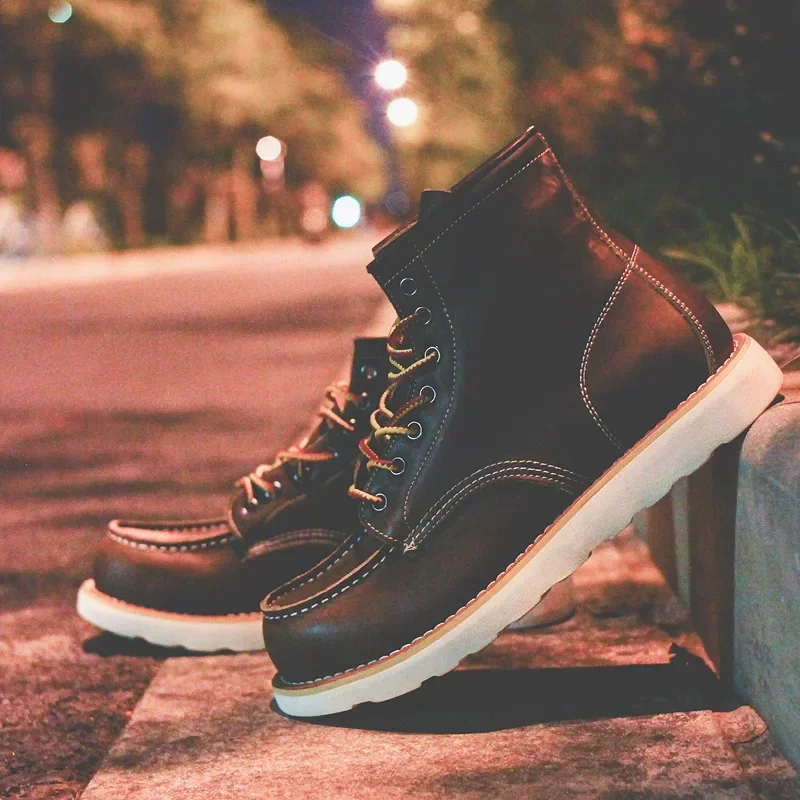 Botas de cuero genuino para ho - Leatherwork Projects reseña y precio