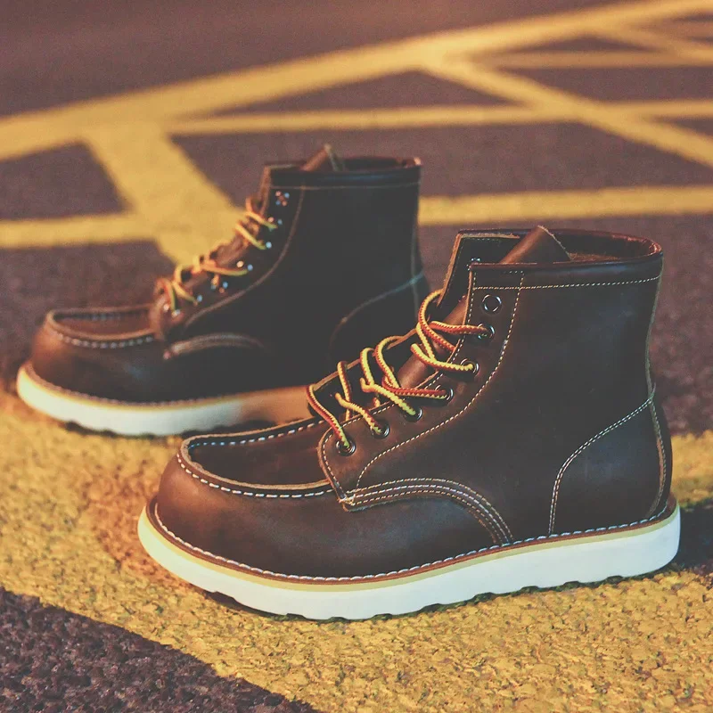 Botas de cuero genuino para ho - Leatherwork Projects reseña y precio