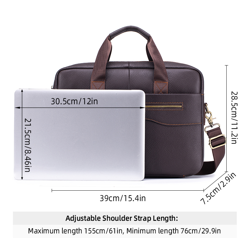Maletín de Cuero Genuino Vinta - Leather Work Bag Laptop reseña y precio