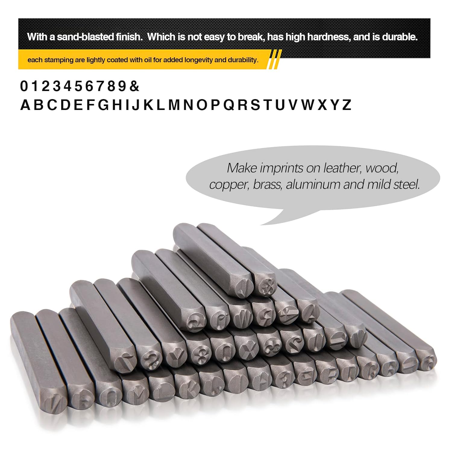 Juego de 36 Punzones de Letras - Leather Stamp Set reseña y precio